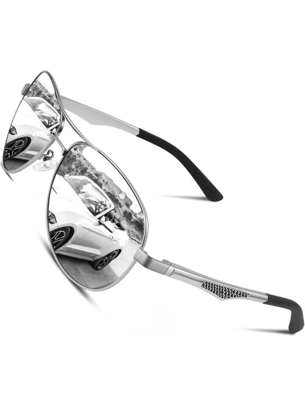 Stylish Polarized Pilot Sunglasses for Men & Women - UV400 Mirrored Shades